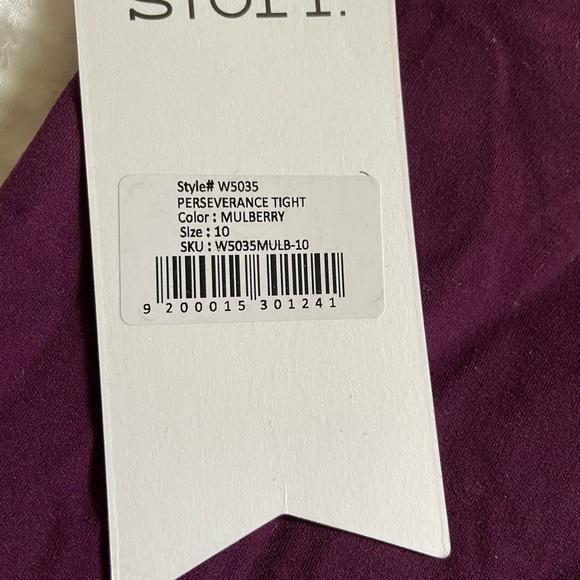 NWT Stori brand leggings by Katy Hearn, size 10, mulberry - Picture 4 of 5